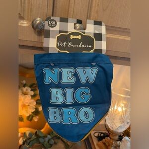 Woof Pet Bandana New Big Bro Size L/XL 15-18 in NWT Pregnancy Announcement